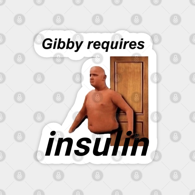 gibby requires insulin Sticker by CatGirl101